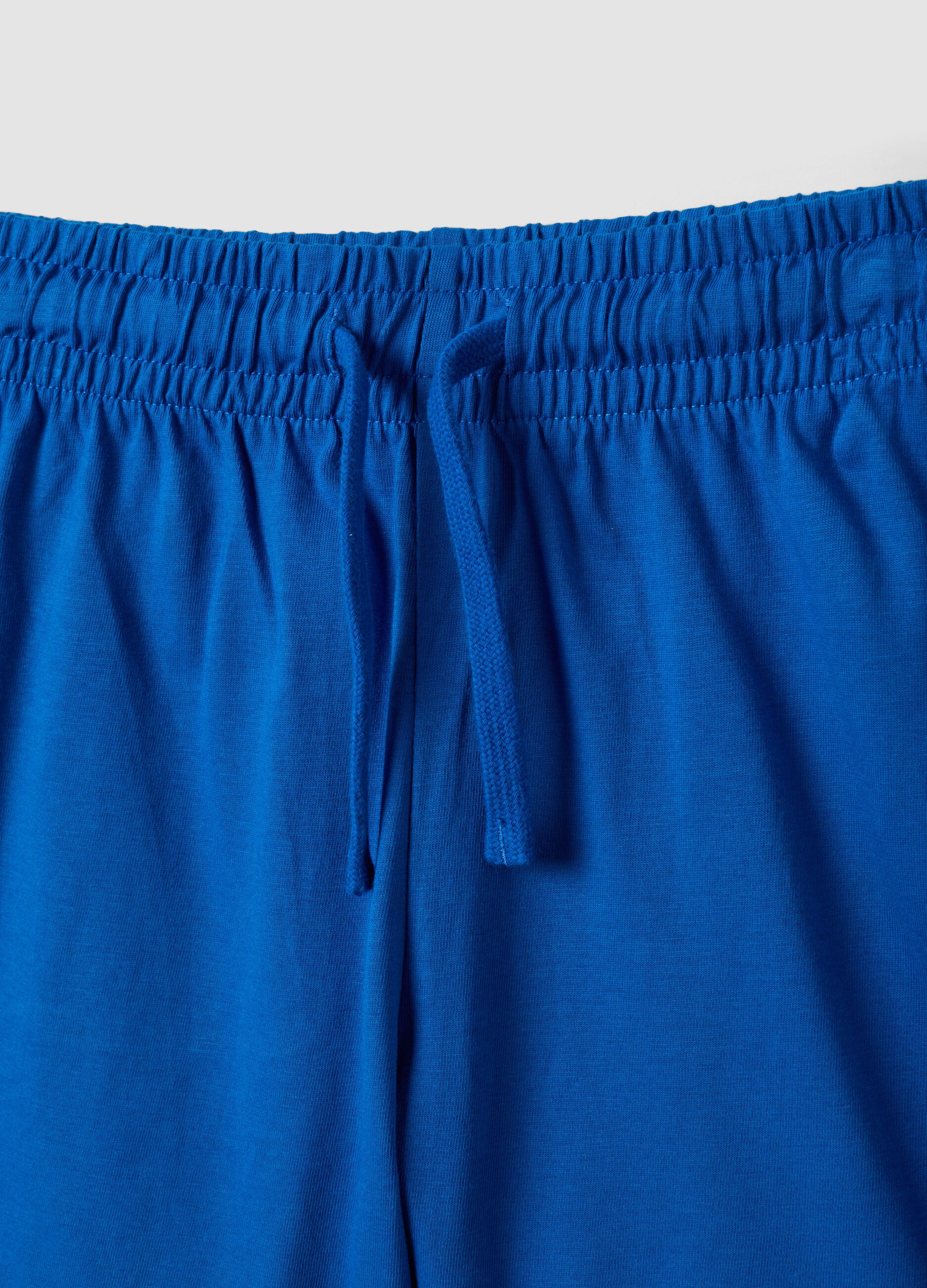 Blue pure cotton set with top and shorts