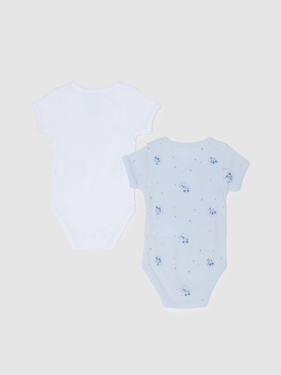 Zweierpack aus reiner Baumwolle, mehrfarbige Bodys f&uuml;r Neugeborene mit Disney-Drucken_1