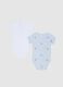 Two-pack pure cotton multicolour bodysuits for newborns with Disney prints_1