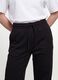 Black cotton-blend joggers with elasticated waistband, regular fit_1