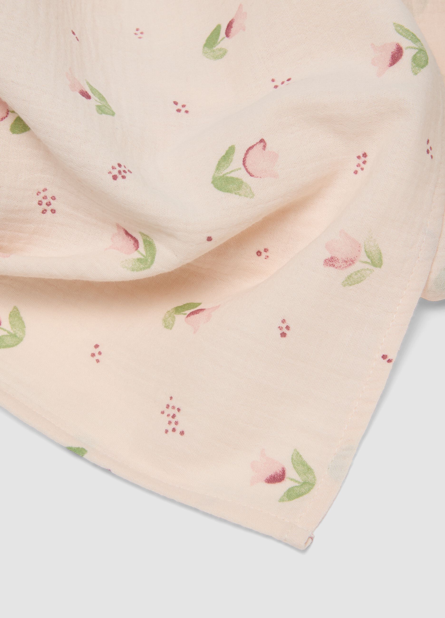 Bipack copertine rosa in puro cotone per neonata