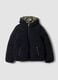 Reversible padded blue hooded jacket_0