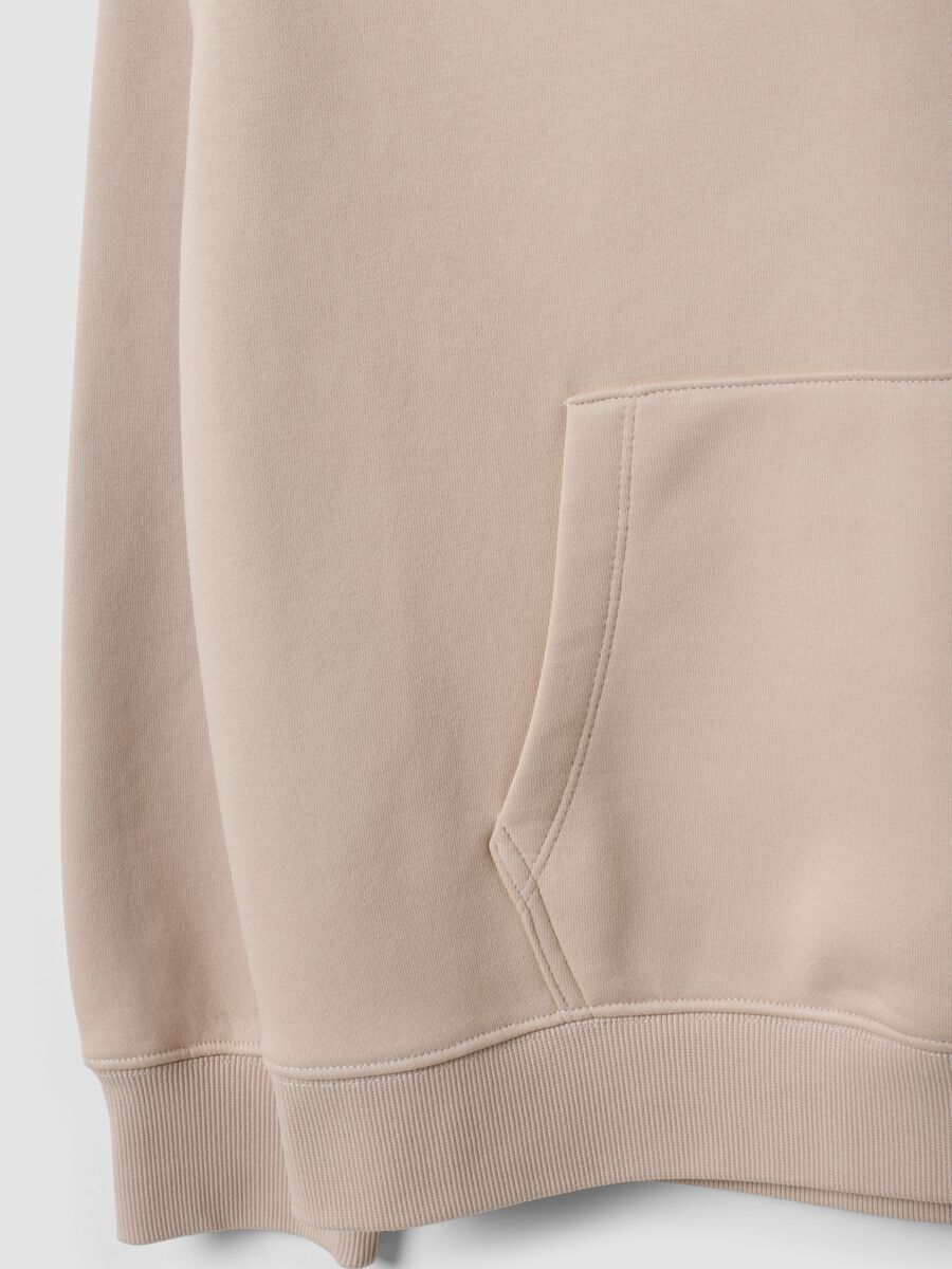 White cotton-blend hoodie sweatshirt, regular fit_2