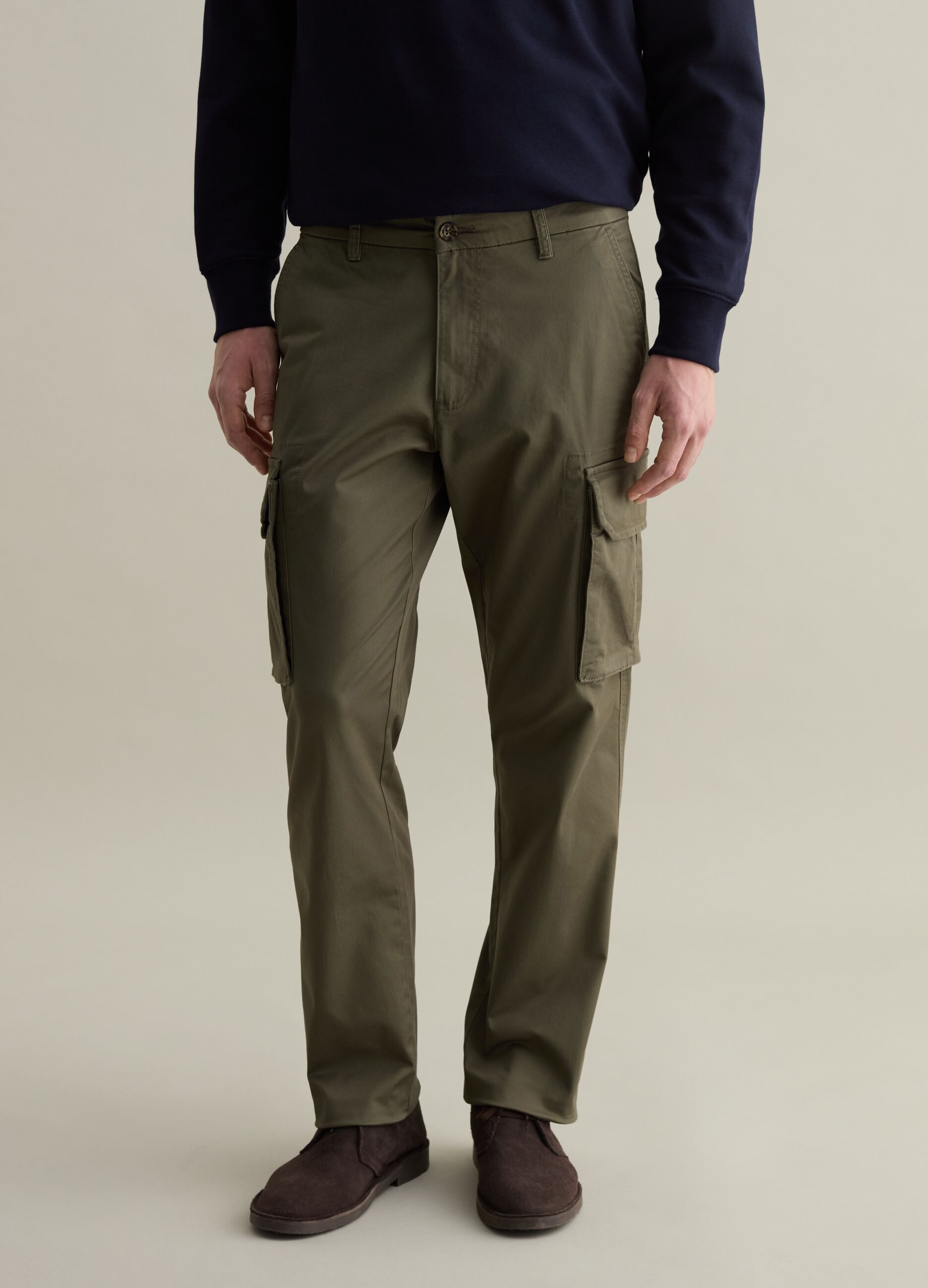 Cargo trousers in stretch cotton