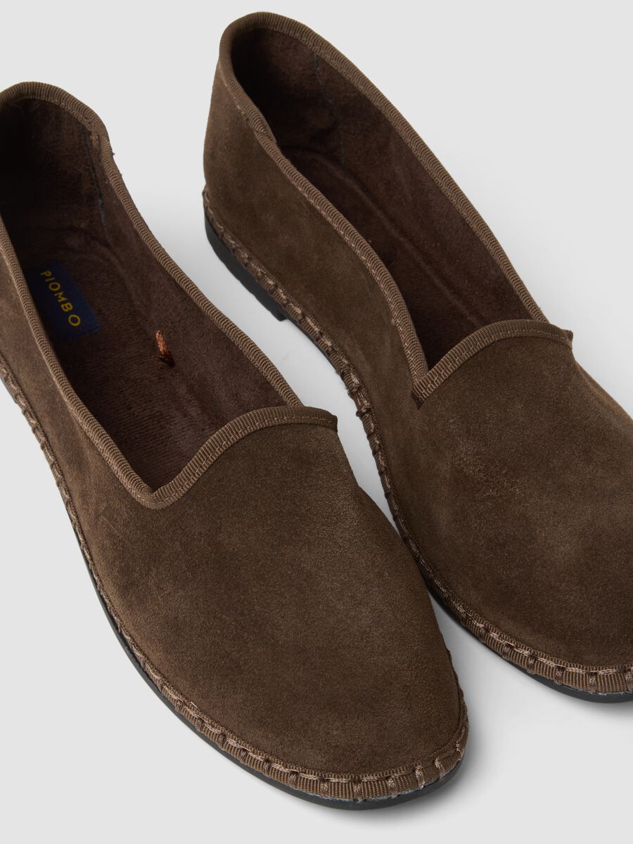 Braune Furlane aus echtem Veloursleder_1