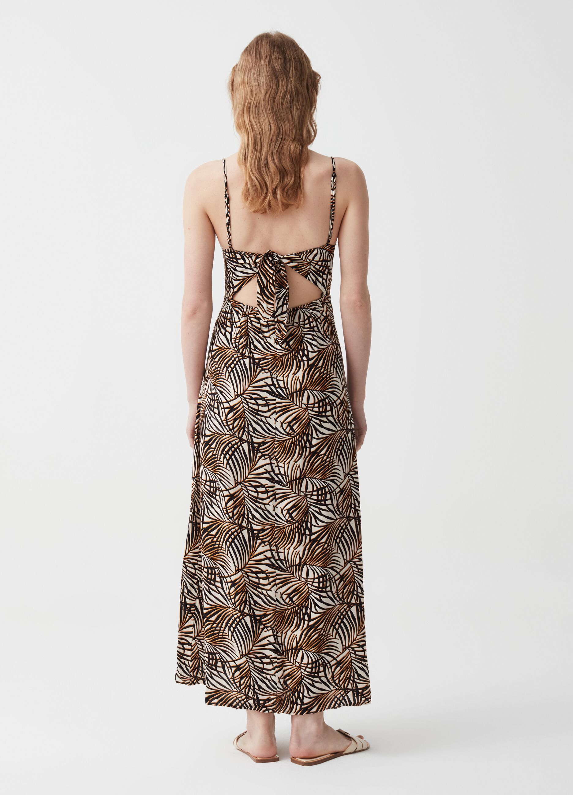 Long dress with cut-out detail