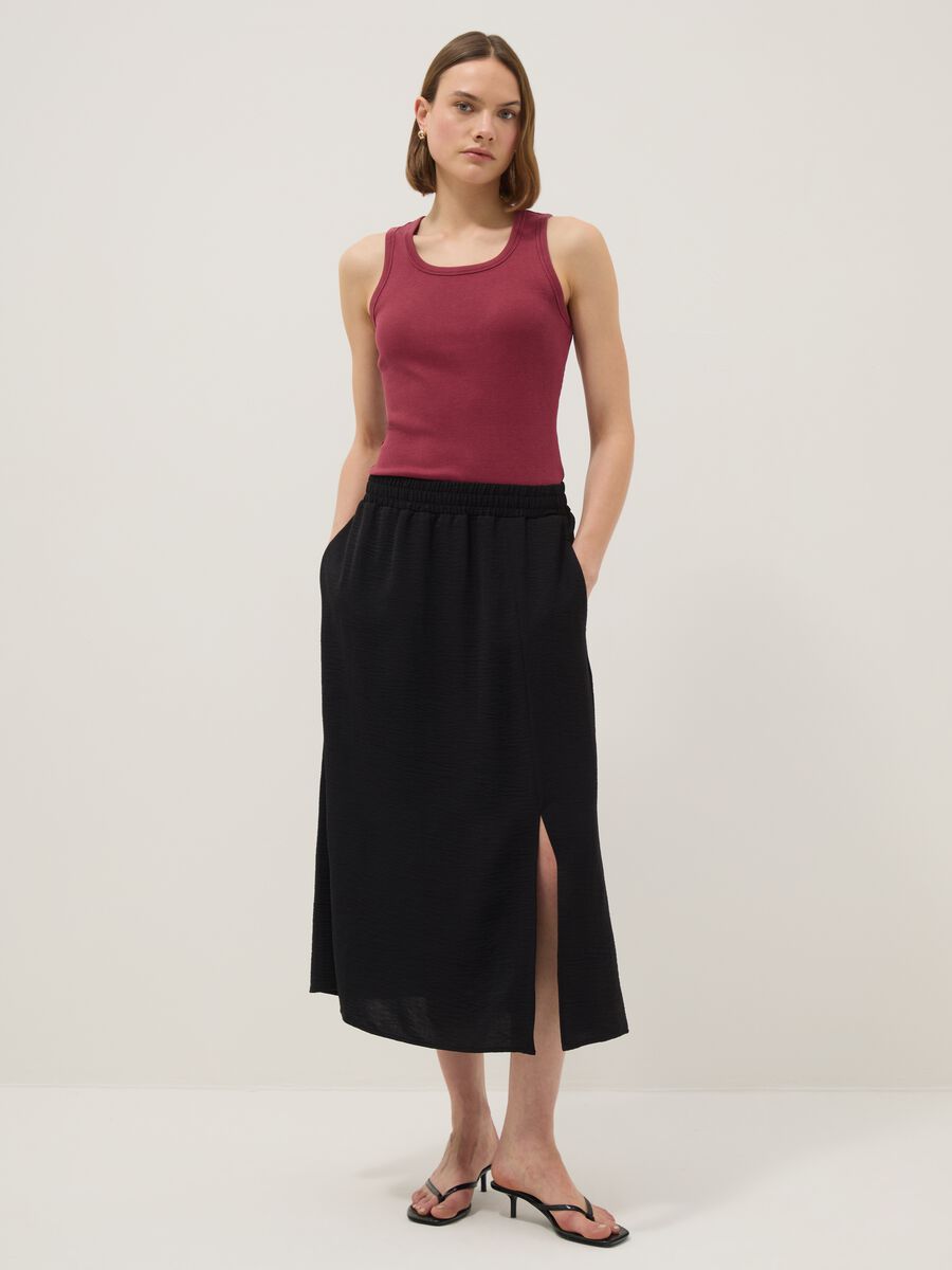 Rotes Tanktop aus Stretch-Baumwolle, Regular Fit_1