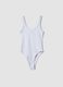 Grey ribbed stretch cotton bodysuit with wide neckline_4