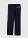 Blue cotton-blend trousers with drawstring and GAP logo_3