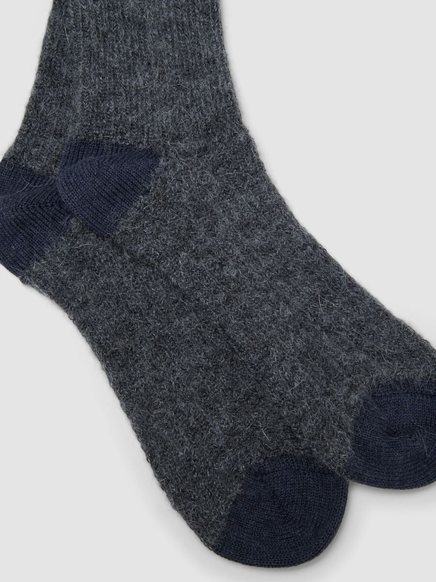 Blue stretch mohair and alpaca socks_1