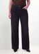 Black cotton and stretch viscose denim jeans with bootcut fit_1