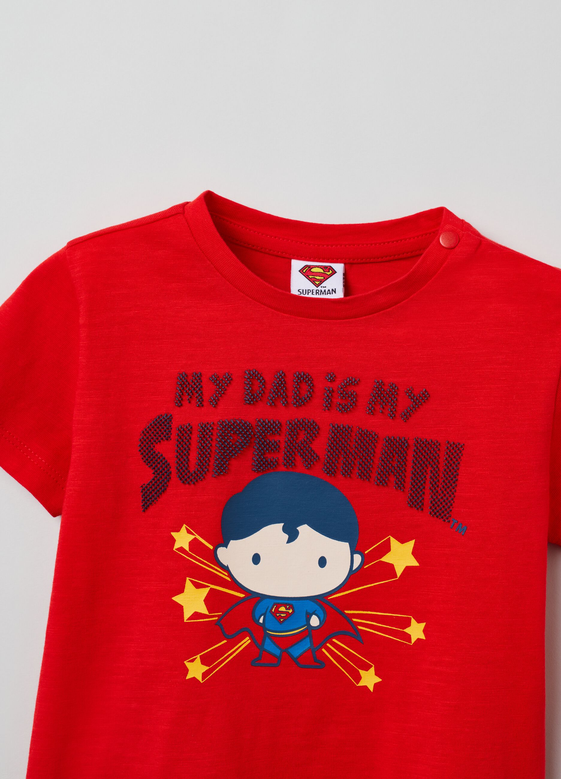 Cotton T-shirt with Superman print