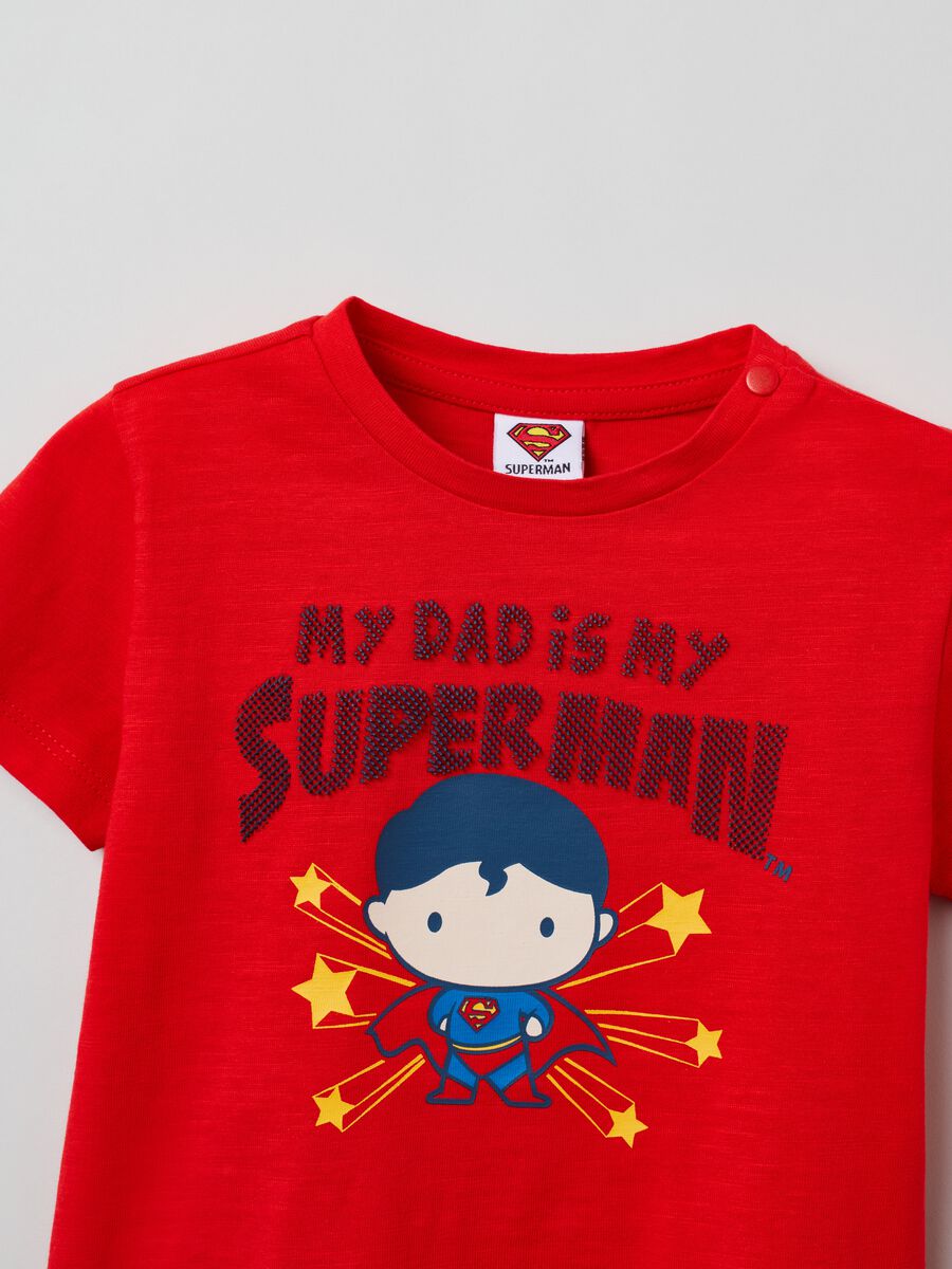 Cotton T-shirt with Superman print_2