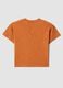 Orange pure cotton children's regular fit T-shirt with pocket_1