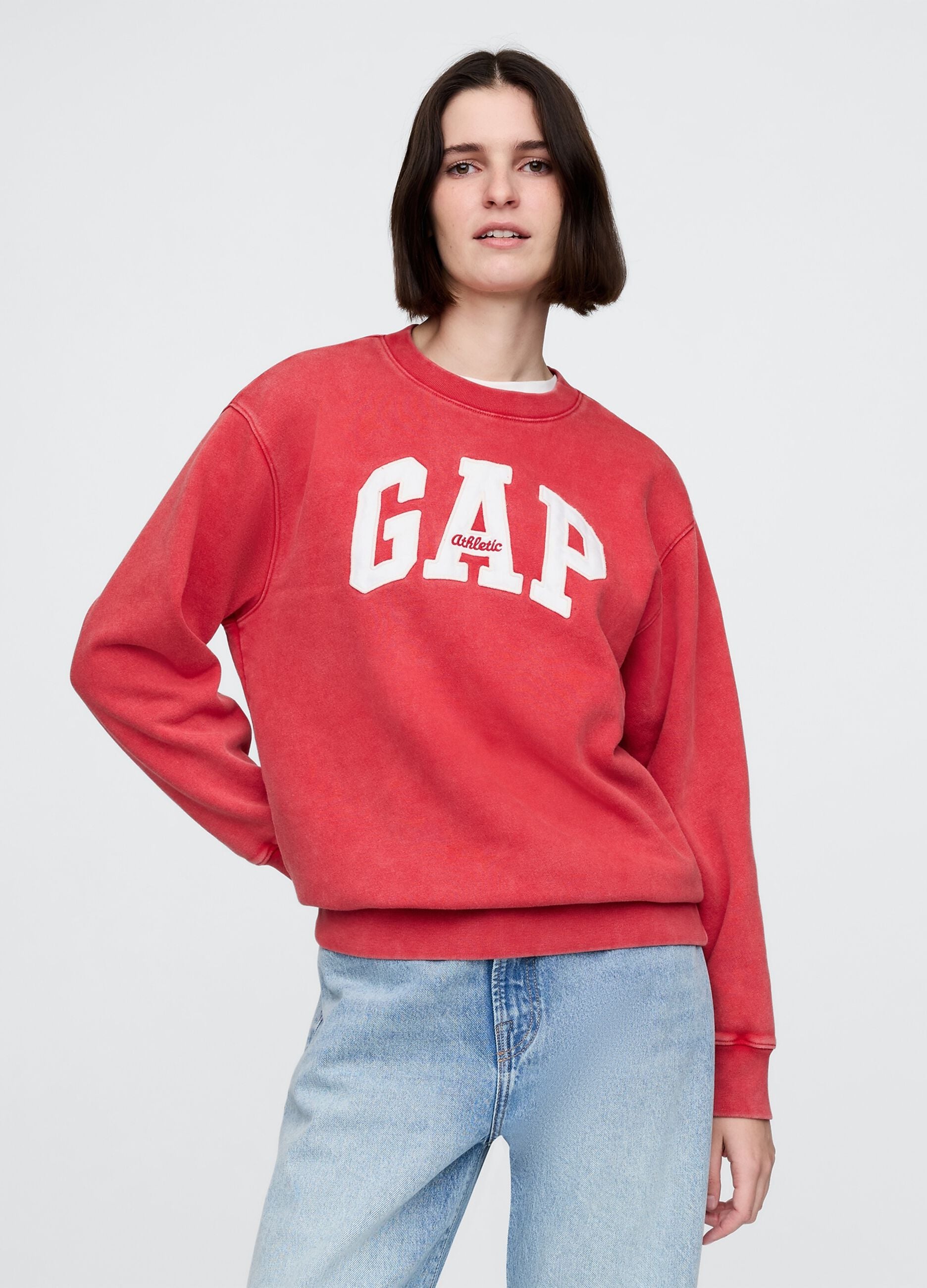 Red sweatshirt with Gap logo