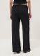 Black stretchy wide-leg trousers with crinkled texture_3