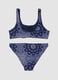 Girls&rsquo; blue stretch bikini with paisley print_1