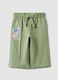 Gr&uuml;ne Paperbag-Hose f&uuml;r M&auml;dchen aus elastischer Baumwolle Regular-Fit_0