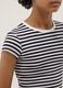 Girls&rsquo; fitted striped stretch-cotton T-shirt in multicolour_2