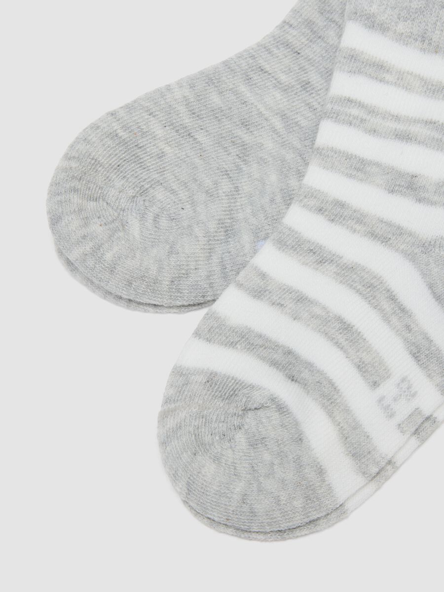 Tripack di calze grigie in cotone organico elasticizzato_1