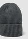 Grey Knit Beanie with Turn-Up Cuff_2