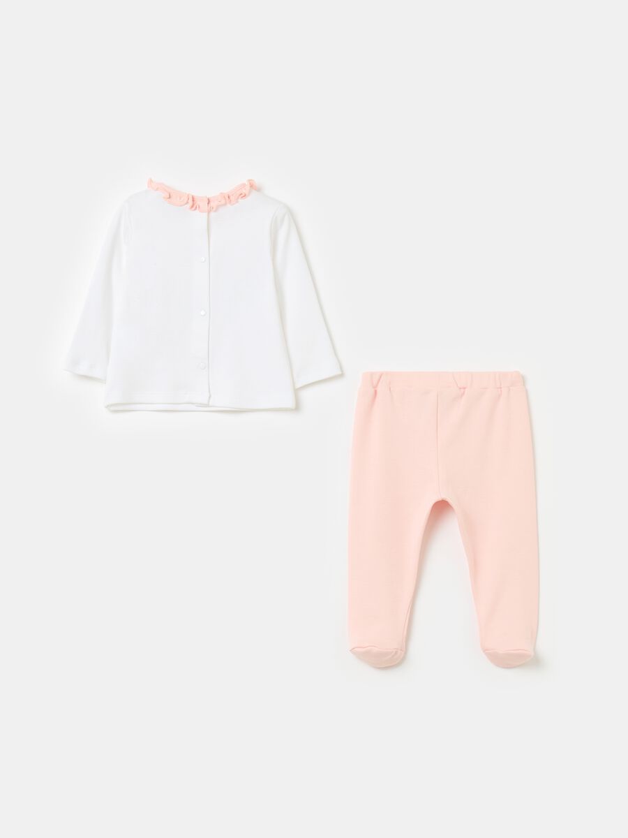 T-shirt and baby leggings set in organic cotton_1