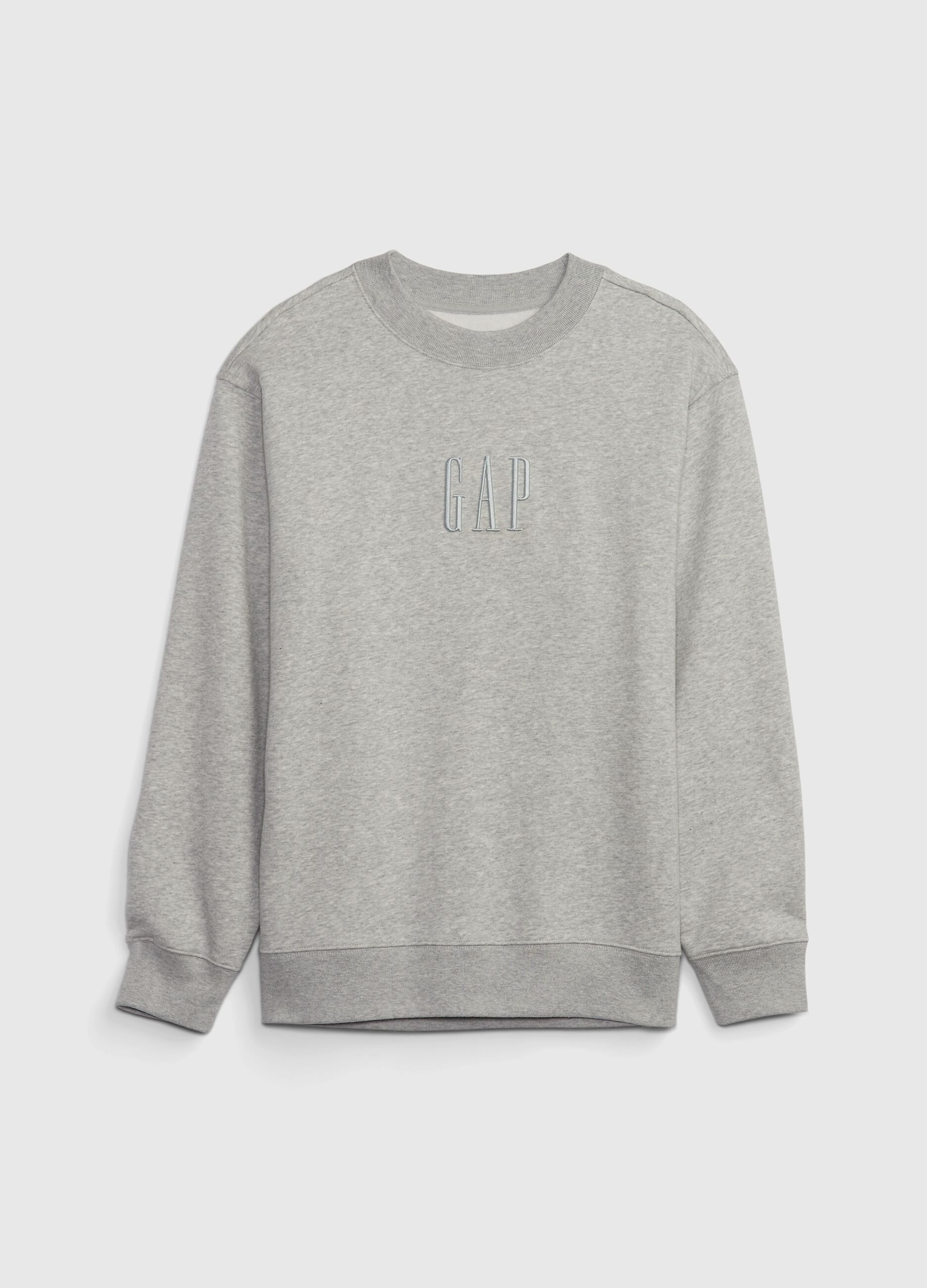 Boyfriend-fit sweatshirt with logo embroidery