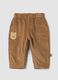 Cal&ccedil;as bege em algod&atilde;o puro canelado com bordado do Winnie the Pooh, comfort fit_0