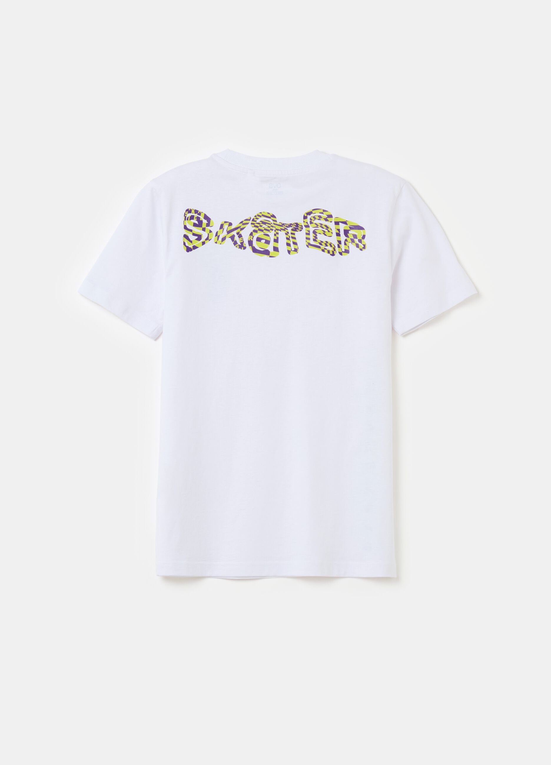 Cotton T-shirt with skater print