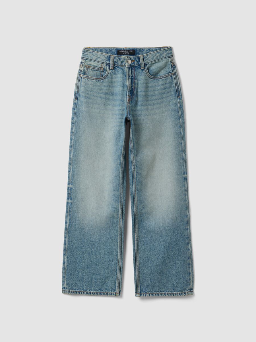 Straight-Fit-Jeans aus reiner Baumwolle in Hellblau_4