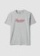 Grey printed T-shirt in pure cotton, regular fit_4