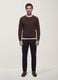 Black slim-fit stretch cotton and lyocell chino trousers_0