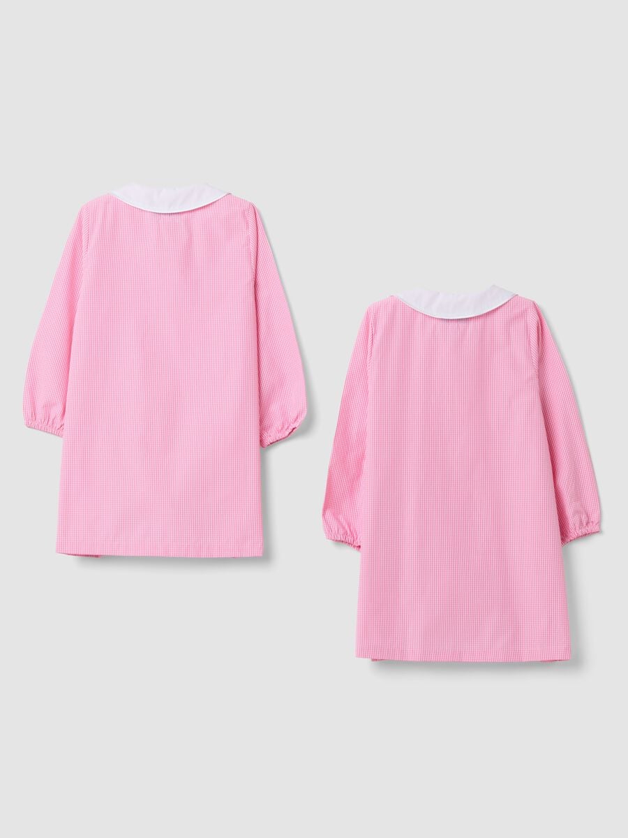 2-pack pink girls&rsquo; nursery school smocks with white collar_1