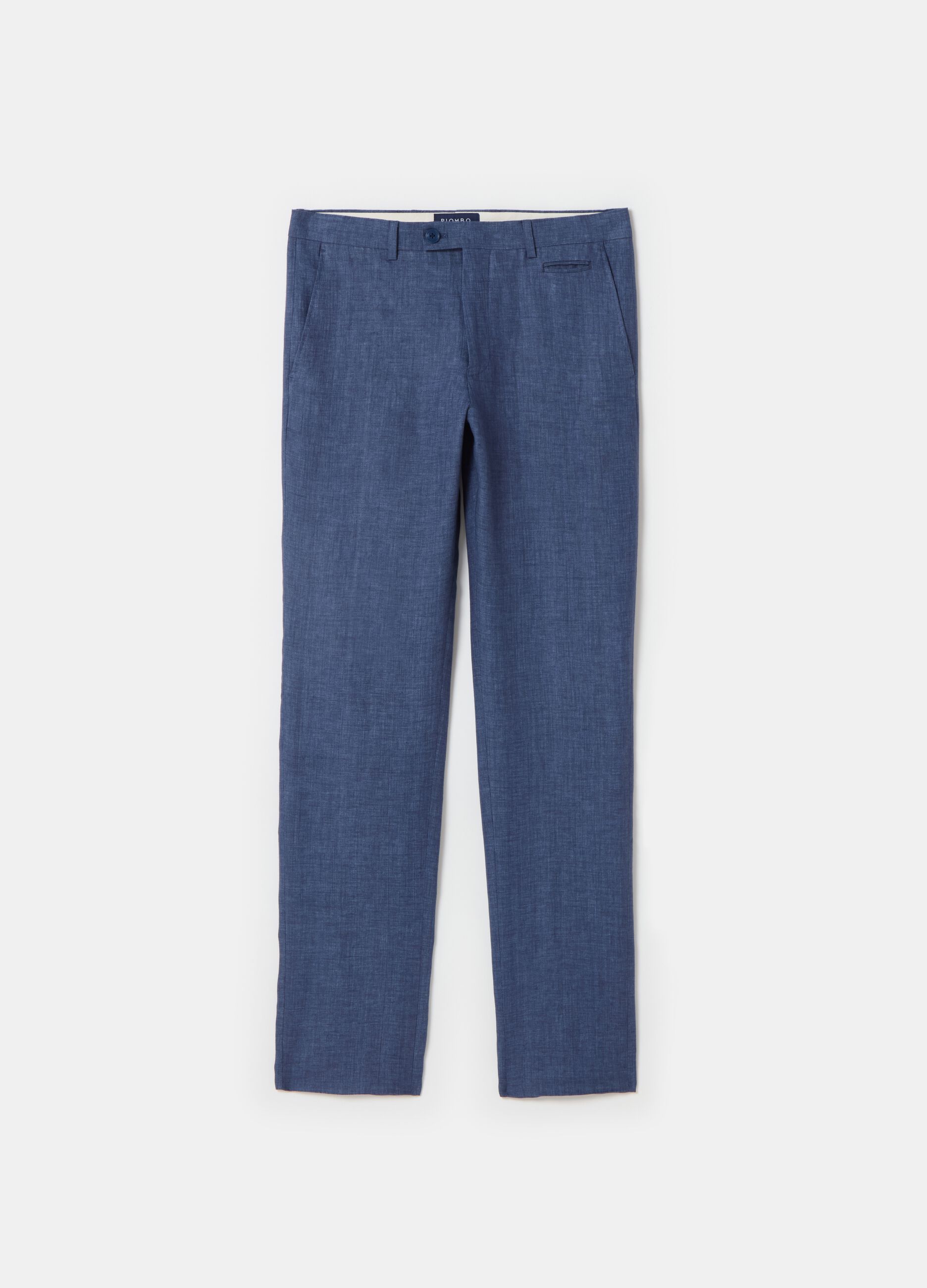 Contemporary chino trousers in linen