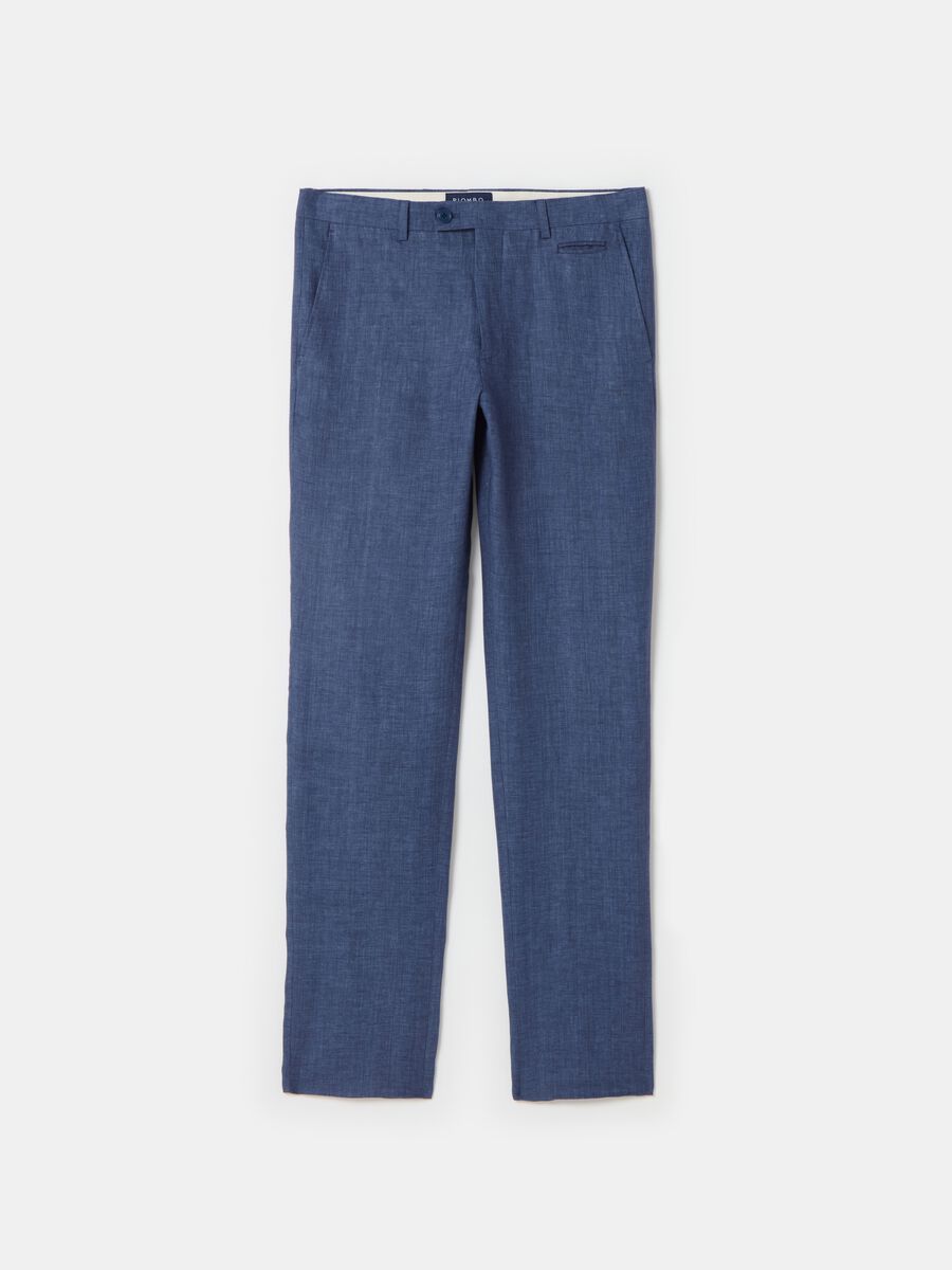 Contemporary chino trousers in linen_2