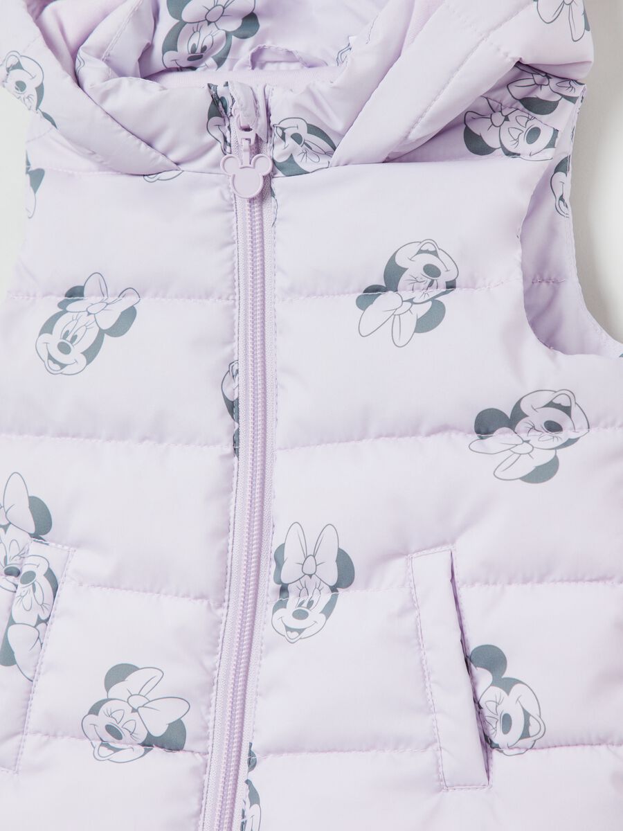 Full-zip gilet with Disney Baby Minnie Mouse print._2