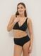 Top de bikini triangular negro de tejido el&aacute;stico con efecto moldeador_1