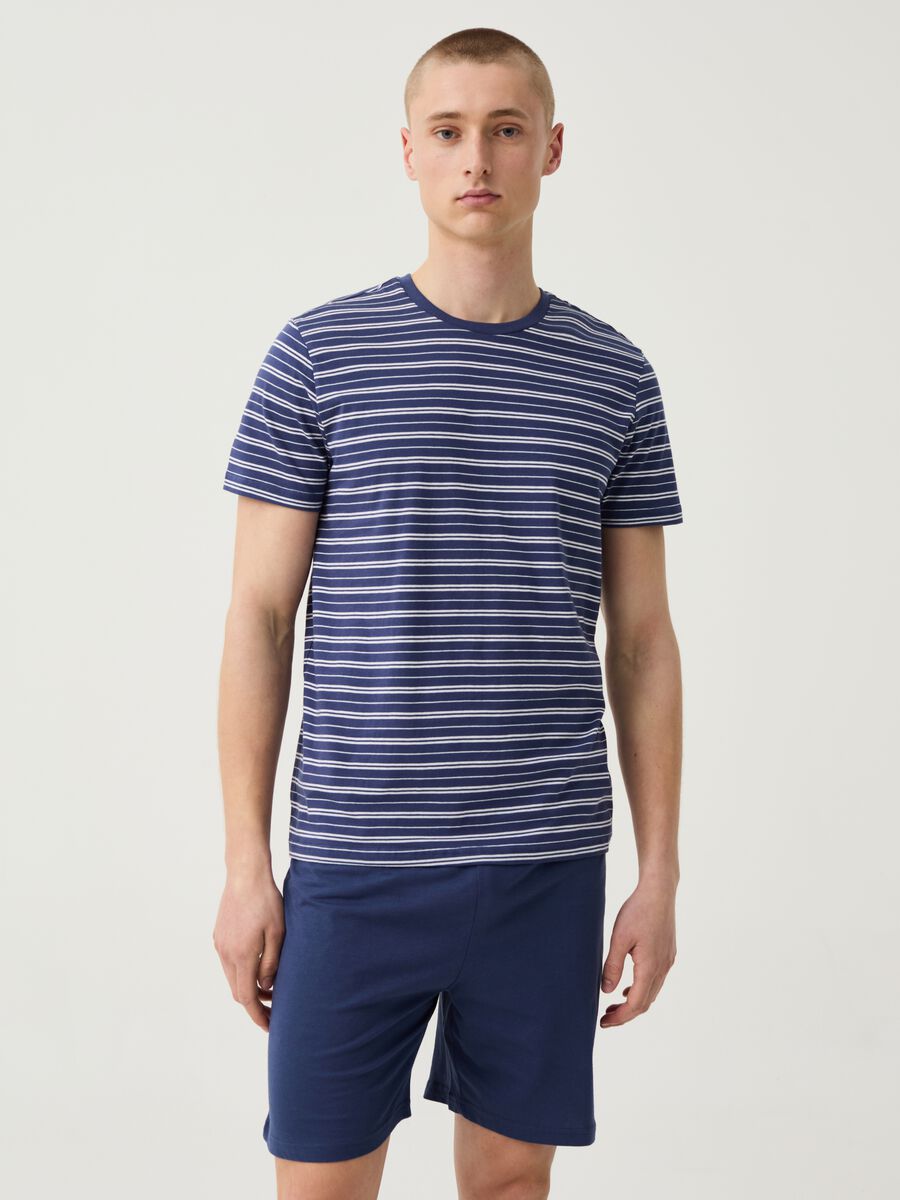 Short pyjamas with striped top_0