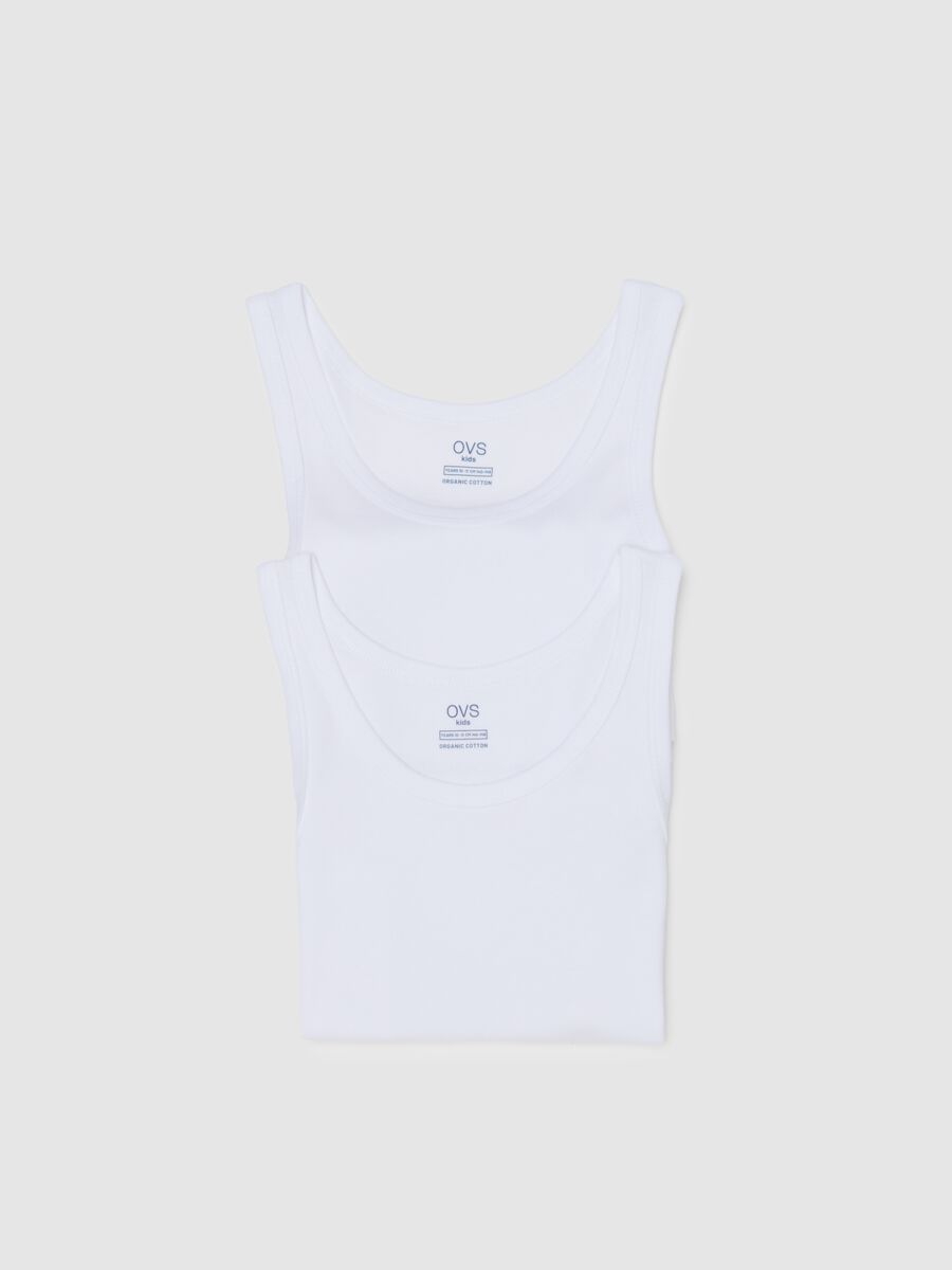 Dvojak bijelih dječjih potko&scaron;ulja od čistog pamuka regularne kroja_2