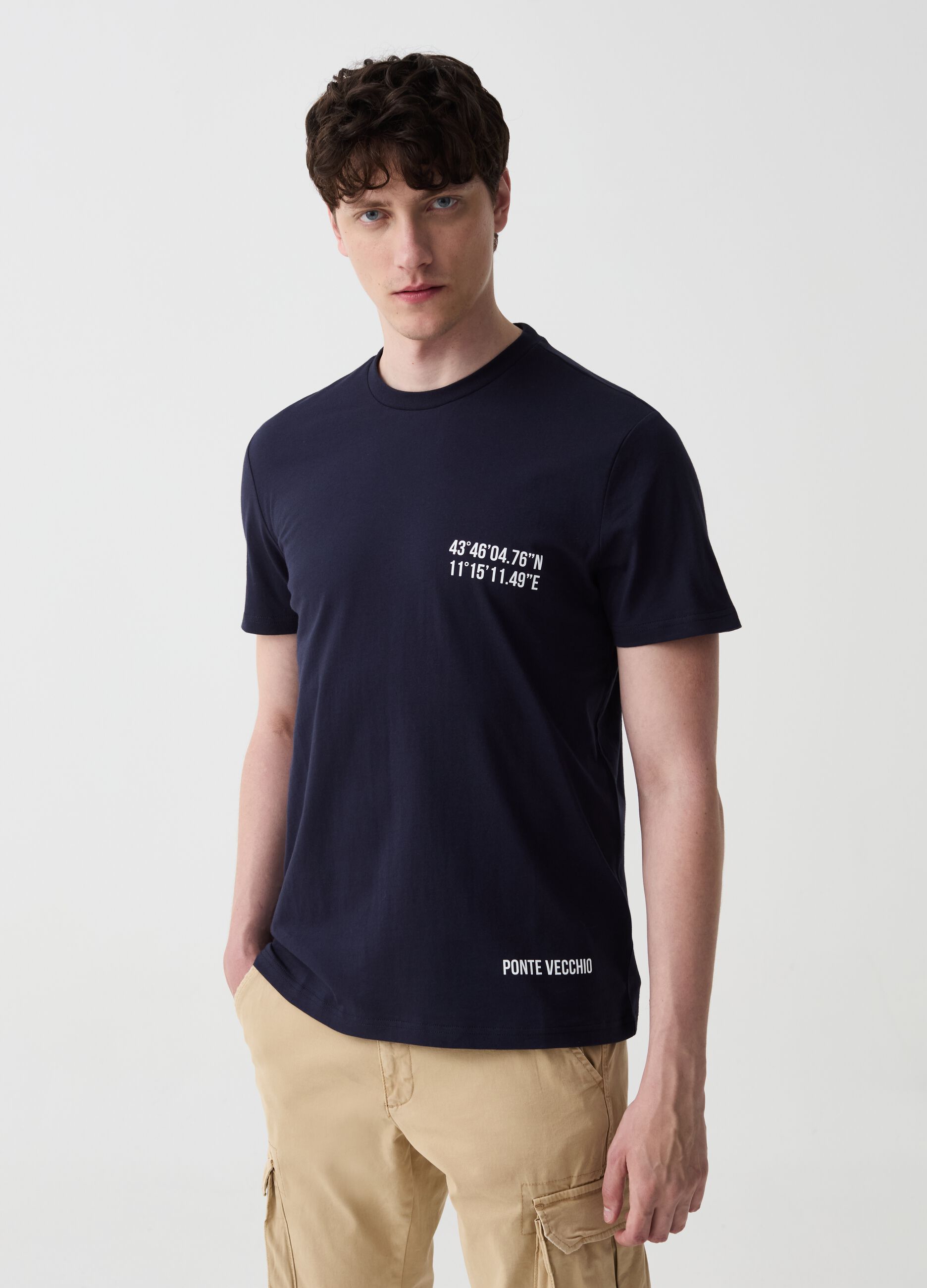 T-shirt con stampa Firenze Ponte Vecchio