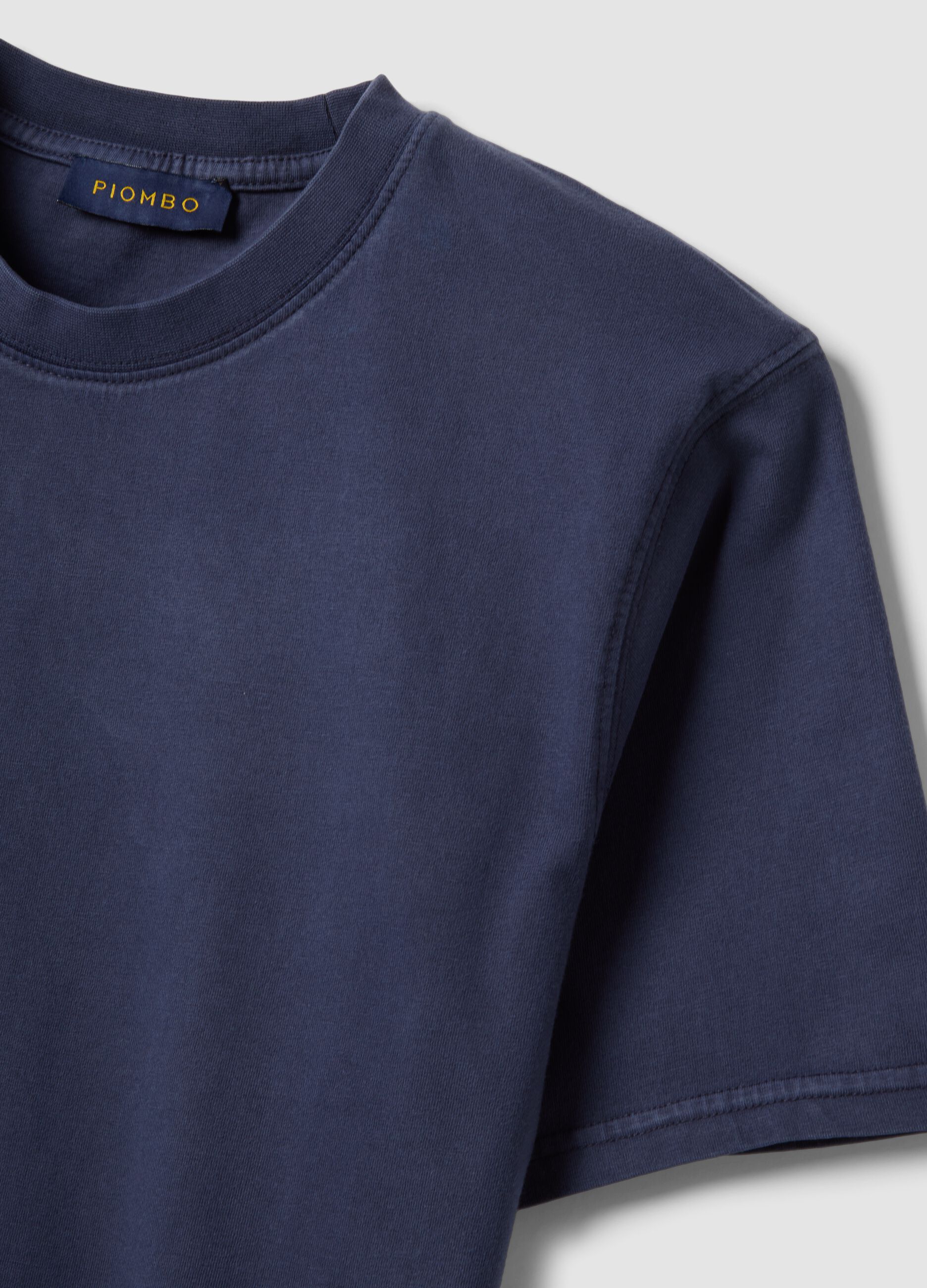 Blaue T-Shirt aus reiner Baumwolle im entspannten Schnitt