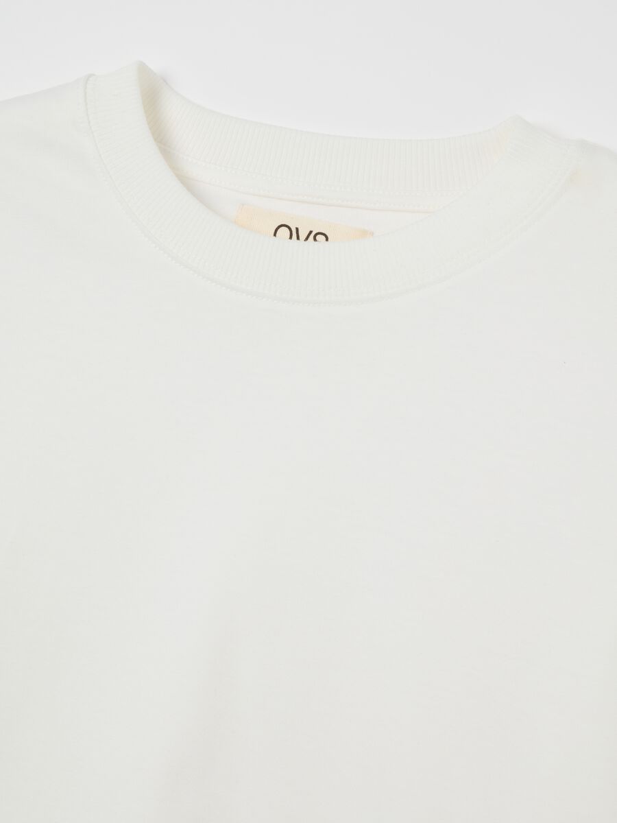 White pure cotton regular fit sweater_5