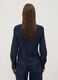 Dark blue slim-fit stretch cotton denim shirt_3