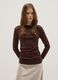 Brown long sleeve pure cotton regular fit T-shirt_0