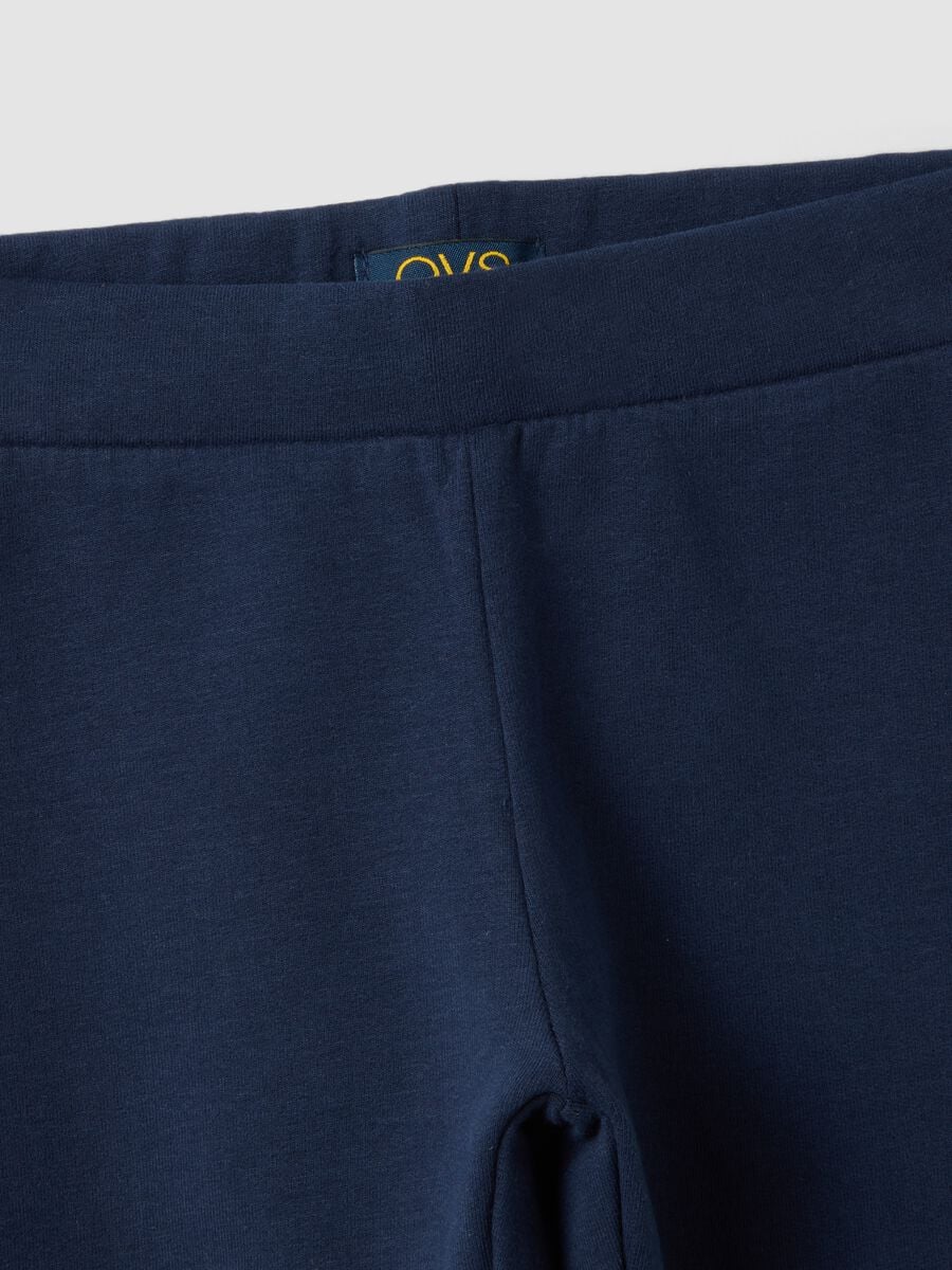 Blue skinny-fit stretch organic cotton leggings_3