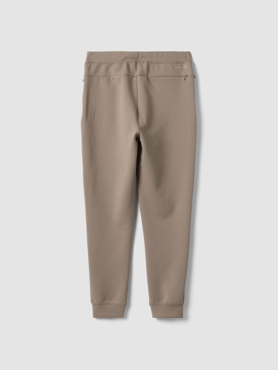 Grey regular-fit joggers in stretch Easy Dry fabric_6