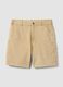 Beige pure cotton Bermuda shorts_4