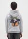 Kinder-Sweatshirt in grauem Baumwollmix mit Naruto-Logo_1