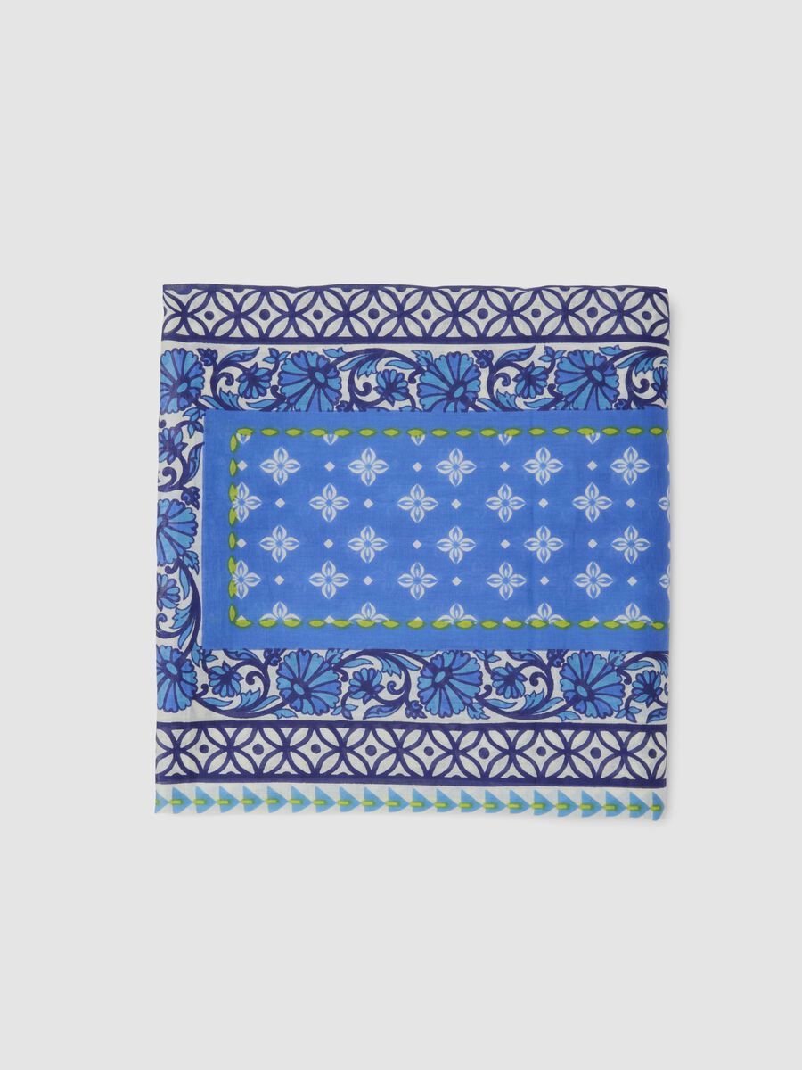 Blue pure cotton printed sarong_5