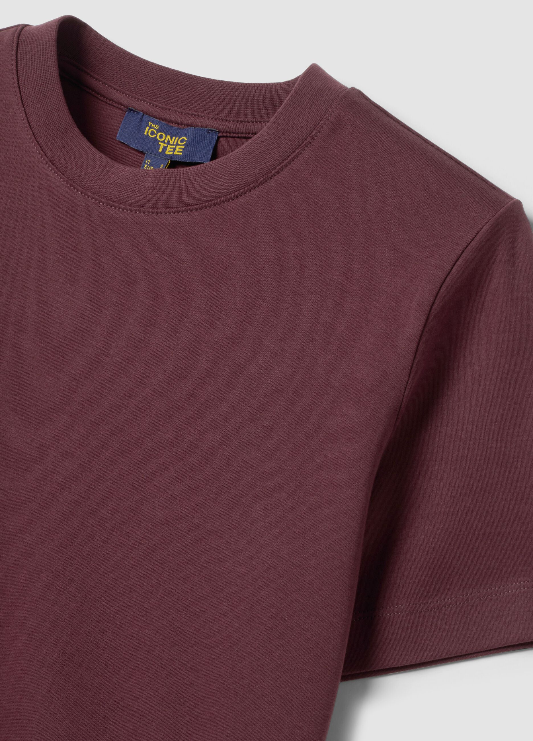 Purple pure cotton relaxed-fit T-shirt